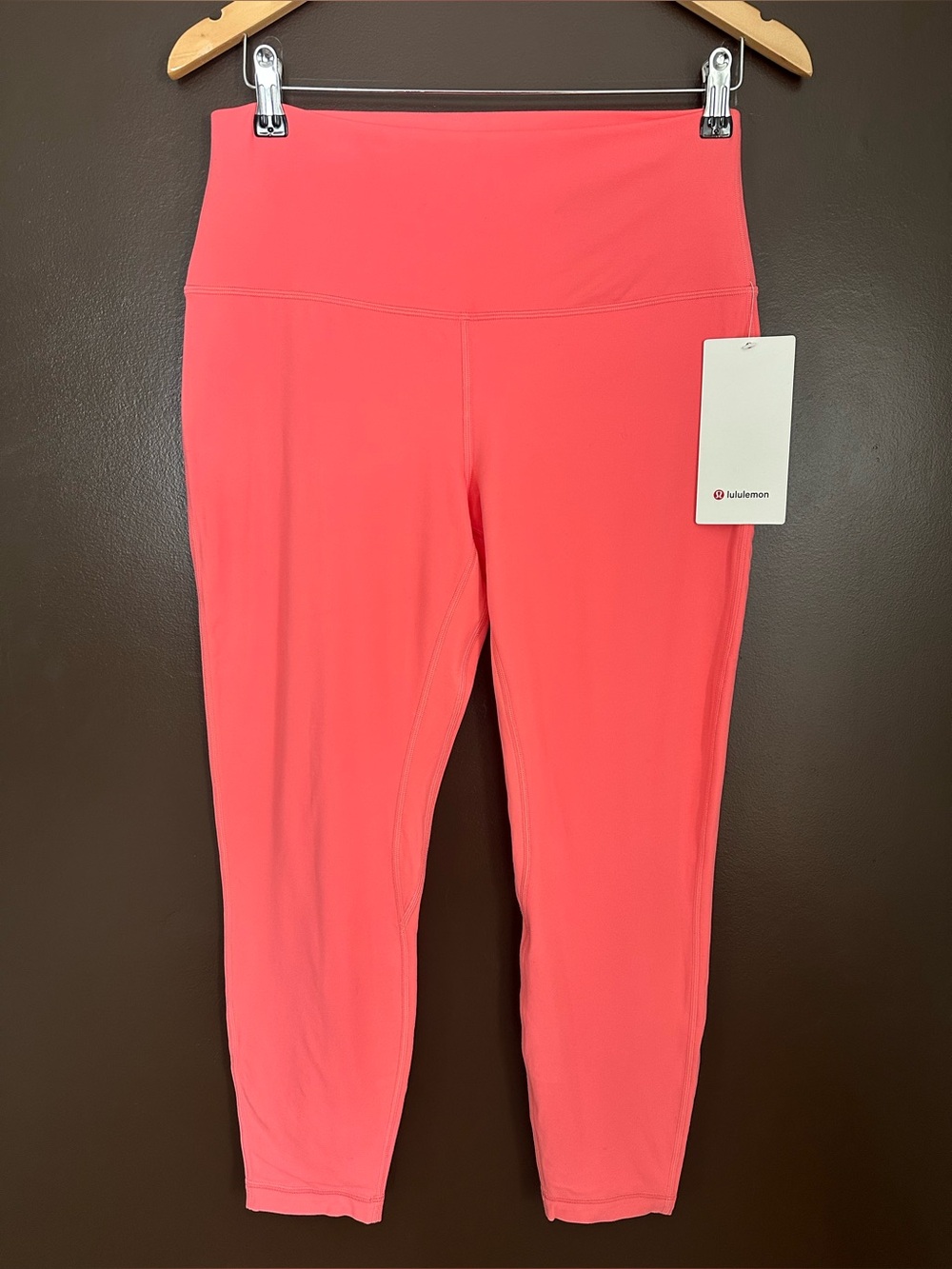 LULULEMON Align HR Pant 25” Raspberry Cream Neon Pink Size 12 NWT